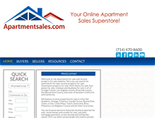 Tablet Screenshot of apartmentsales.com